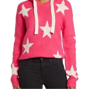 KIKIT Pink Star Knit Hoodie